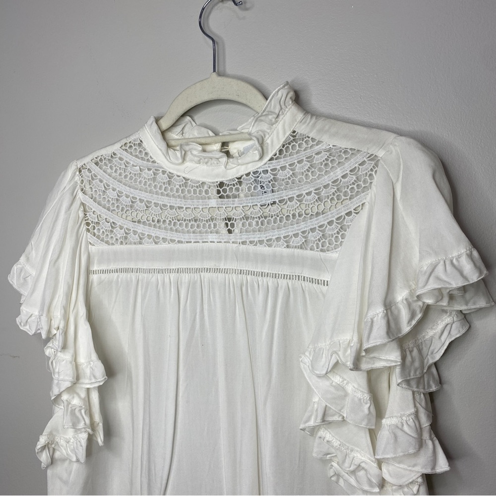 GRACE + KARMA Ruffled Blouse Small - Picture 8 of 8